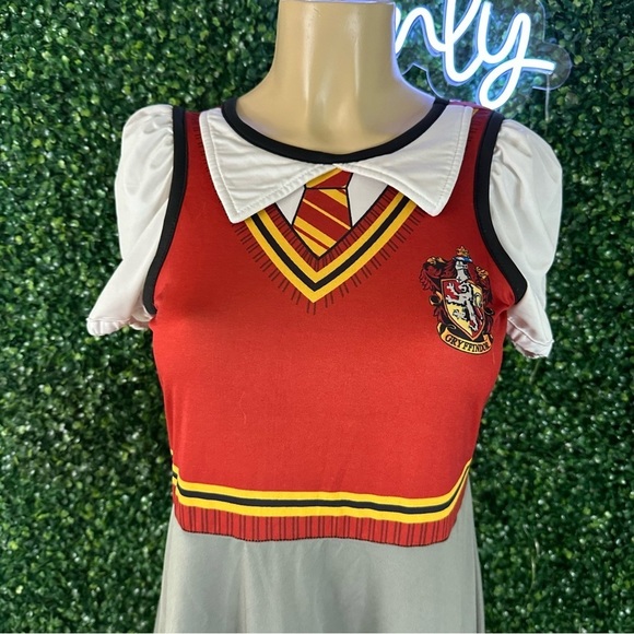 Harry Potter Gryffindor Deluxe Fit & Flare Dress Halloween Costume, Adult S/M - Picture 2 of 12